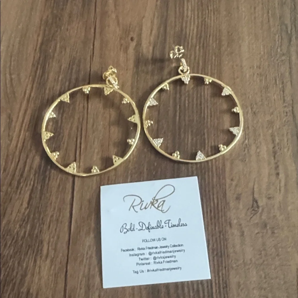RIVKA FREEDMAN 18K Plated Cluster Hoops